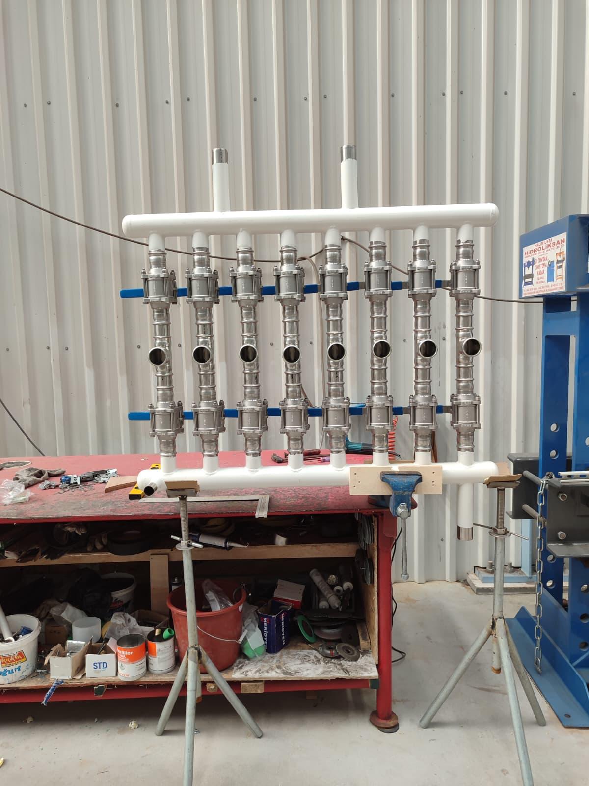 Hidrolik manifold detayı